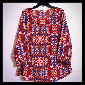 💫WishFul Park Geometric Blouse